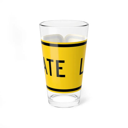 MUTCD-OH W16-H19P (Ohio) (Road Sign) Pint Glass 16oz 16oz - Go Mug Yourself