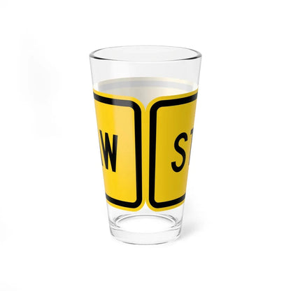 MUTCD-OH W16-H19P (Ohio) (Road Sign) Pint Glass 16oz - Go Mug Yourself