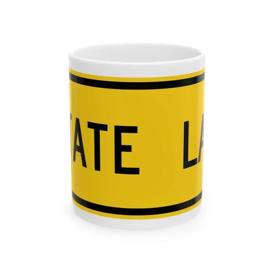 MUTCD-OH W16-H19P (Ohio) (Road Sign) White Coffee Mug 11oz - Go Mug Yourself