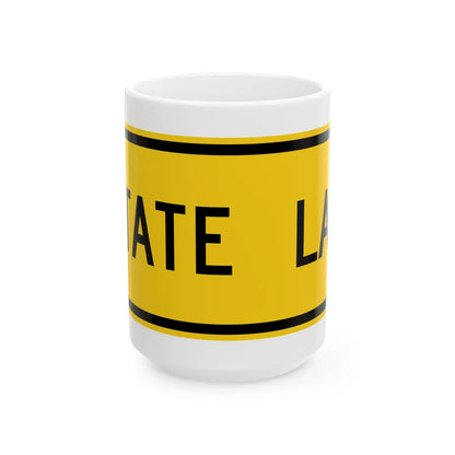 MUTCD-OH W16-H19P (Ohio) (Road Sign) White Coffee Mug 15oz - Go Mug Yourself