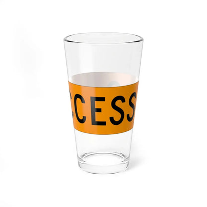 MUTCD-OH W20-H15b (Ohio) (Road Sign) Pint Glass 16oz - Go Mug Yourself
