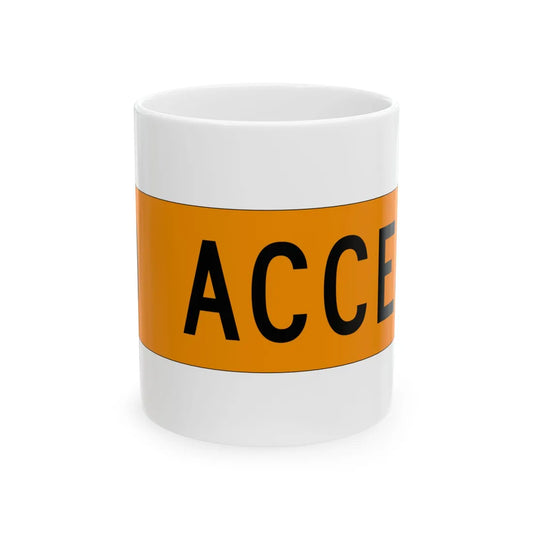 MUTCD-OH W20-H15b (Ohio) (Road Sign) White Coffee Mug 11oz - Go Mug Yourself