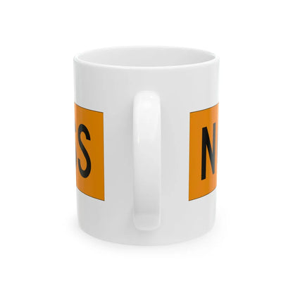 MUTCD-OH W20-H15b (Ohio) (Road Sign) White Coffee Mug - Go Mug Yourself