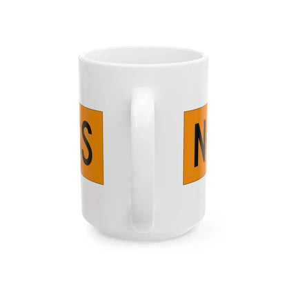 MUTCD-OH W20-H15b (Ohio) (Road Sign) White Coffee Mug - Go Mug Yourself