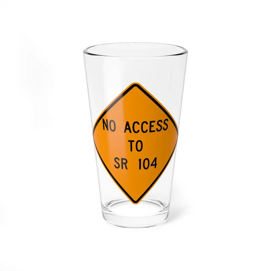 MUTCD-OH W20-H20 (Ohio) (Road Sign) Pint Glass 16oz 16oz - Go Mug Yourself