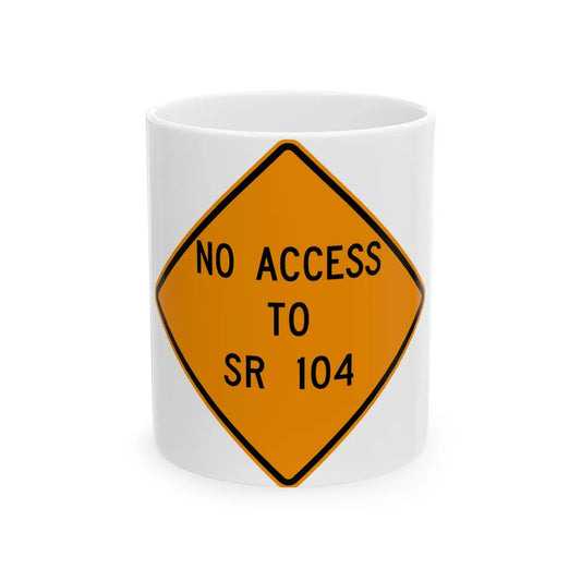 MUTCD-OH W20-H20 (Ohio) (Road Sign) White Coffee Mug 11oz - Go Mug Yourself
