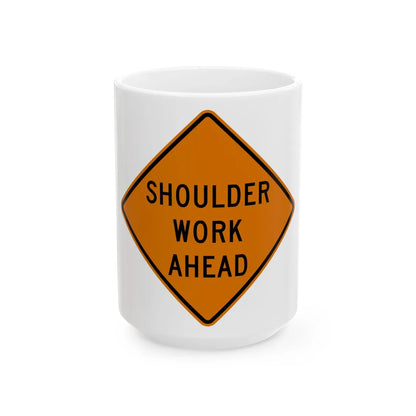 MUTCD-OH W21-H5 (Ohio) (Road Sign) White Coffee Mug 15oz - Go Mug Yourself