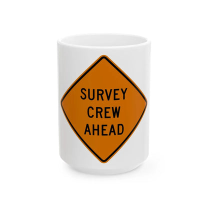 MUTCD-OH W21-H6 (Ohio) (Road Sign) White Coffee Mug 15oz - Go Mug Yourself