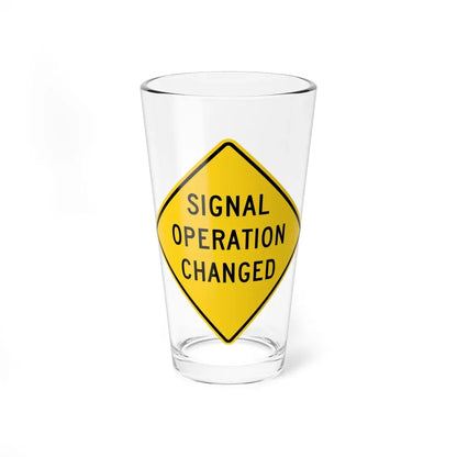 MUTCD-OH W23-H2a (Ohio) (Road Sign) Pint Glass 16oz 16oz - Go Mug Yourself
