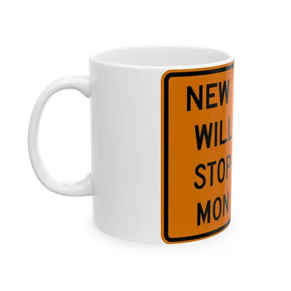 MUTCD-OH W24-H2a (Ohio) (Road Sign) White Coffee Mug - Go Mug Yourself