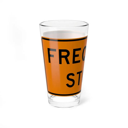 MUTCD-OH W27-H3 (Ohio) (Road Sign) Pint Glass 16oz - Go Mug Yourself