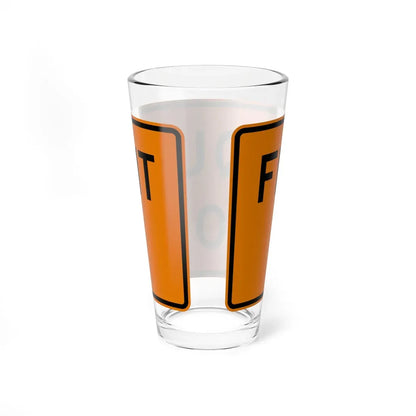 MUTCD-OH W27-H3 (Ohio) (Road Sign) Pint Glass 16oz - Go Mug Yourself