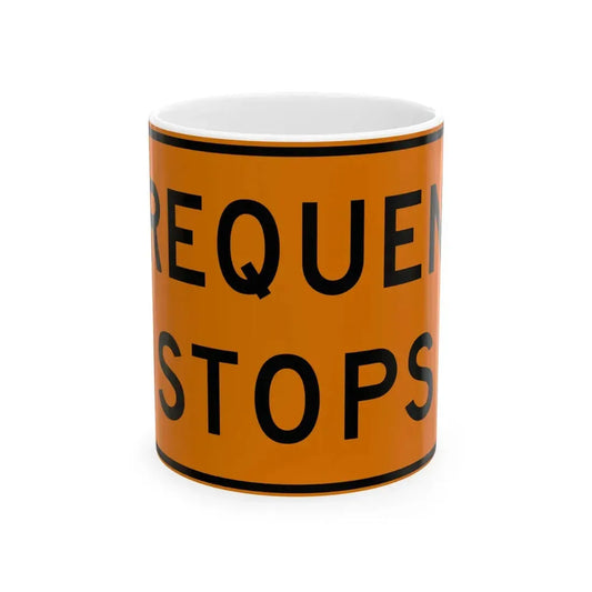 MUTCD-OH W27-H3 (Ohio) (Road Sign) White Coffee Mug 11oz - Go Mug Yourself