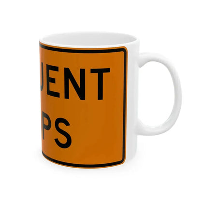 MUTCD-OH W27-H3 (Ohio) (Road Sign) White Coffee Mug - Go Mug Yourself