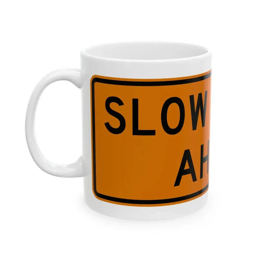 MUTCD-OH W27-H4 (Ohio) (Road Sign) White Coffee Mug - Go Mug Yourself