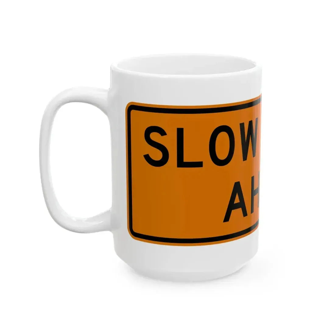 MUTCD-OH W27-H4 (Ohio) (Road Sign) White Coffee Mug - Go Mug Yourself