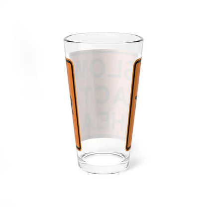 MUTCD-OH W27-H5 (Ohio) (Road Sign) Pint Glass 16oz - Go Mug Yourself