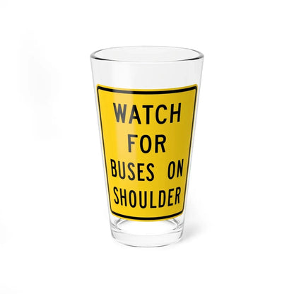 MUTCD-OH W3-H15 (Ohio) (Road Sign) Pint Glass 16oz 16oz - Go Mug Yourself