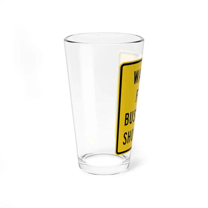 MUTCD-OH W3-H15 (Ohio) (Road Sign) Pint Glass 16oz - Go Mug Yourself