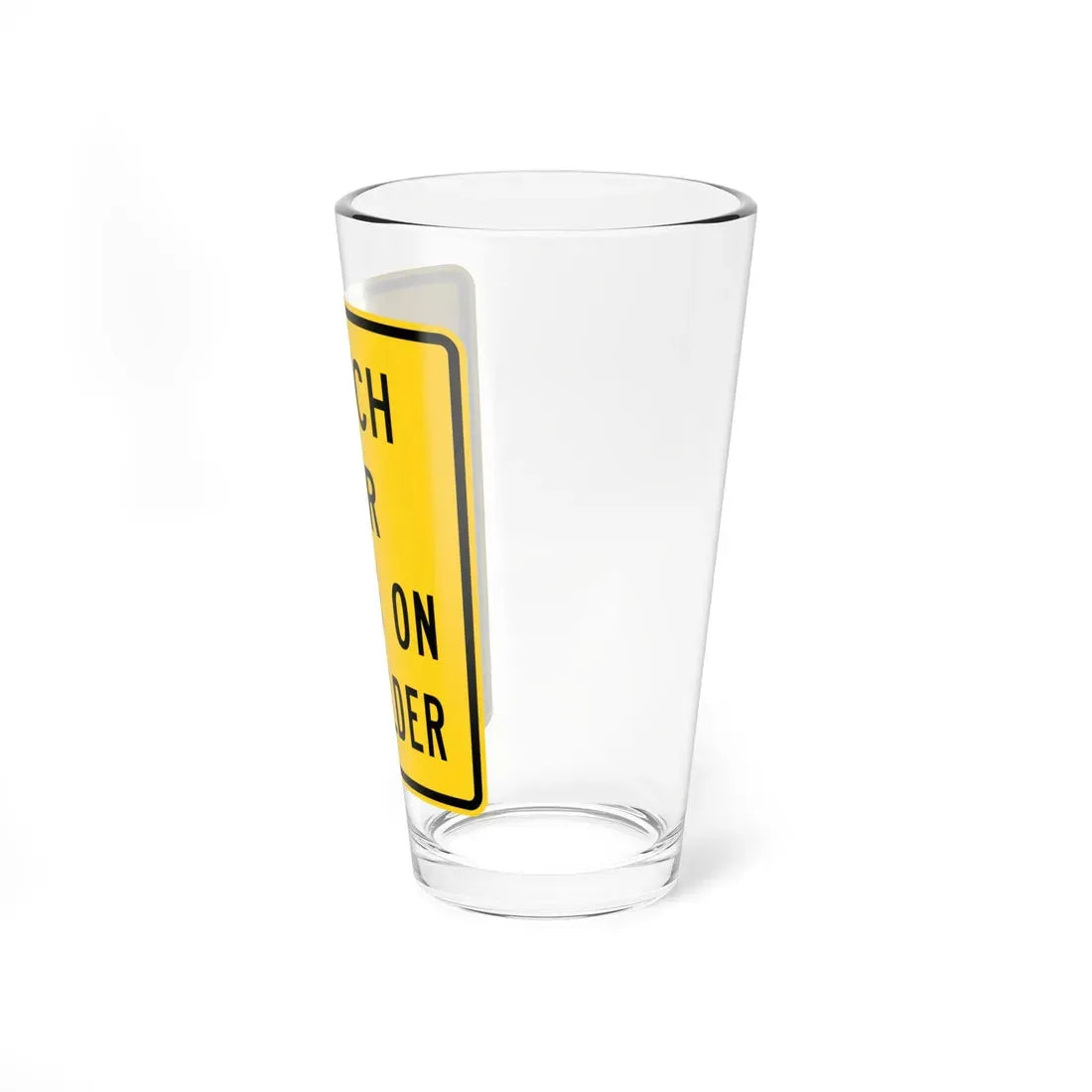 MUTCD-OH W3-H15 (Ohio) (Road Sign) Pint Glass 16oz - Go Mug Yourself