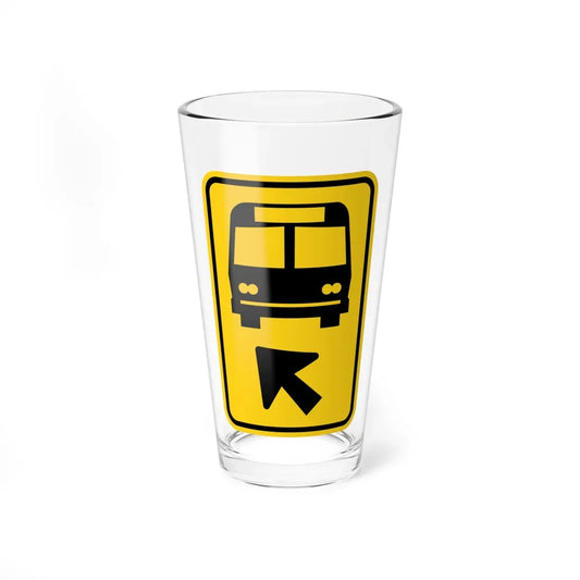 MUTCD-OH W3-H16 (Ohio) (Road Sign) Pint Glass 16oz 16oz - Go Mug Yourself