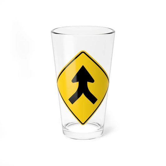 MUTCD-OH W4-H1a (Ohio) (Road Sign) Pint Glass 16oz 16oz - Go Mug Yourself