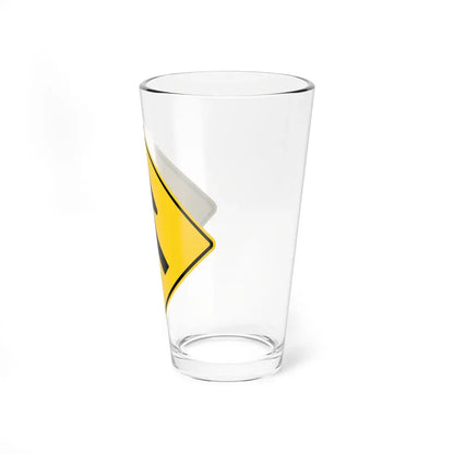 MUTCD-OH W4-H1a (Ohio) (Road Sign) Pint Glass 16oz - Go Mug Yourself