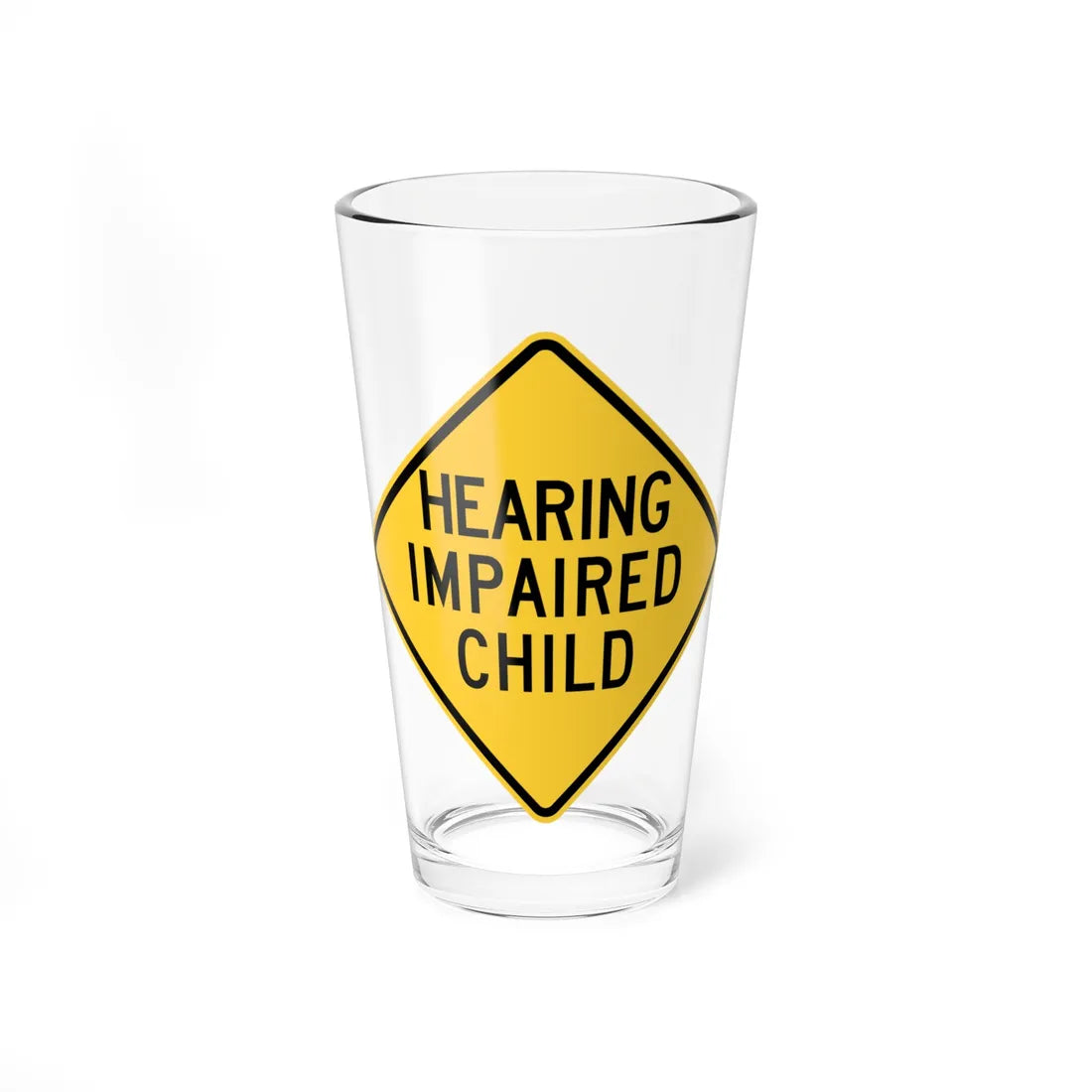 MUTCD-PA W11-108 (Pennsylvania) (Road Sign) Pint Glass 16oz 16oz - Go Mug Yourself