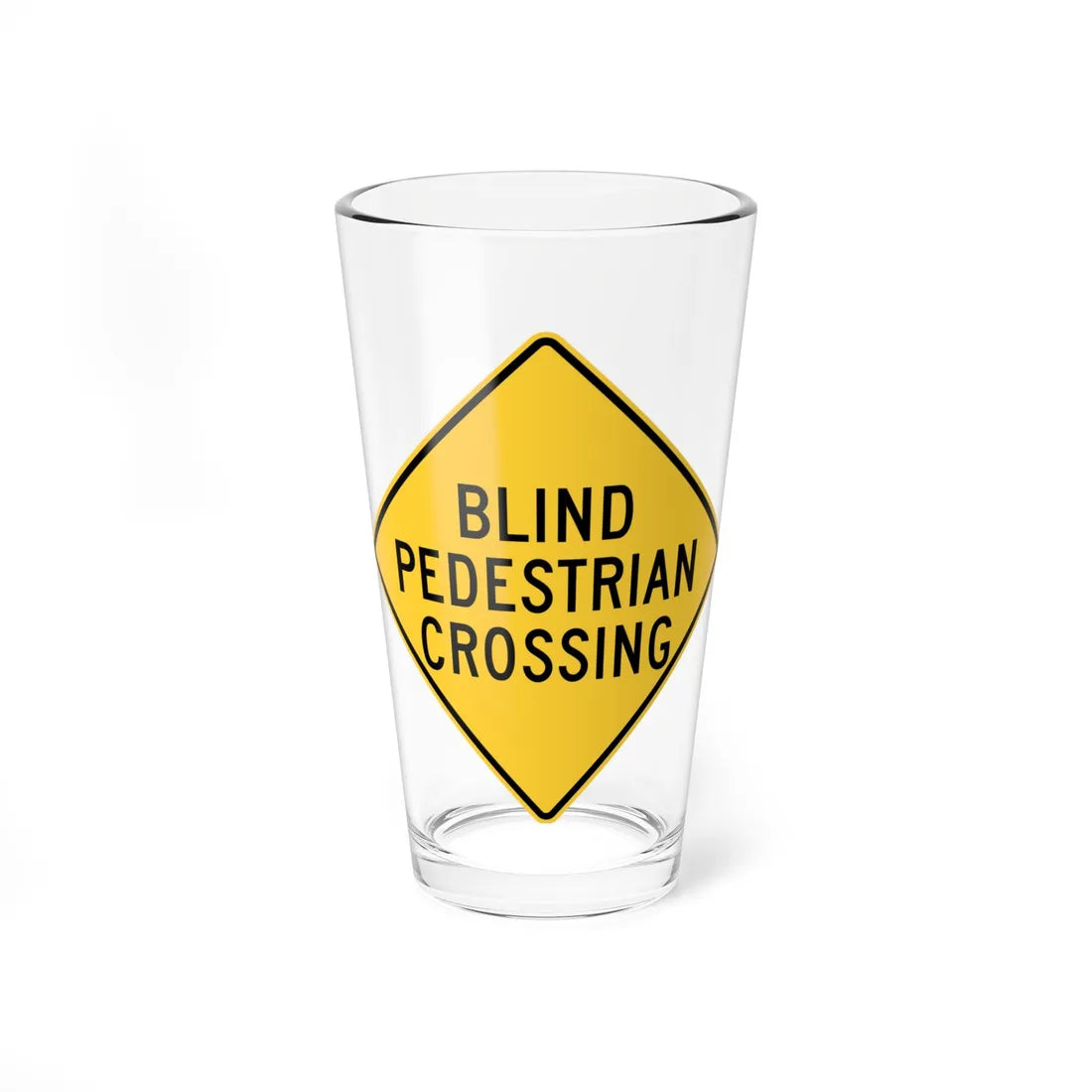 MUTCD-PA W11-25 (Pennsylvania) (Road Sign) Pint Glass 16oz - Go Mug Yourself
