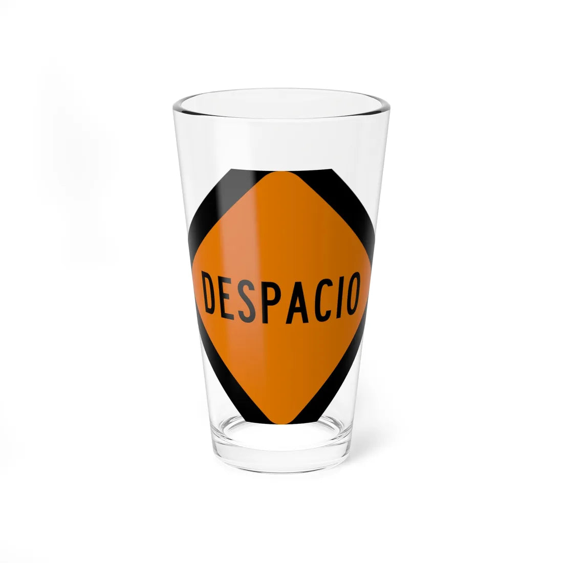 MUTCD-PR CW20-8 (Puerto Rico) (Road Sign) Pint Glass 16oz 16oz - Go Mug Yourself