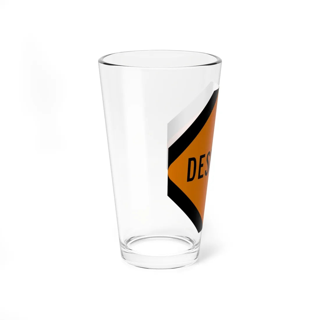 MUTCD-PR CW20-8 (Puerto Rico) (Road Sign) Pint Glass 16oz - Go Mug Yourself