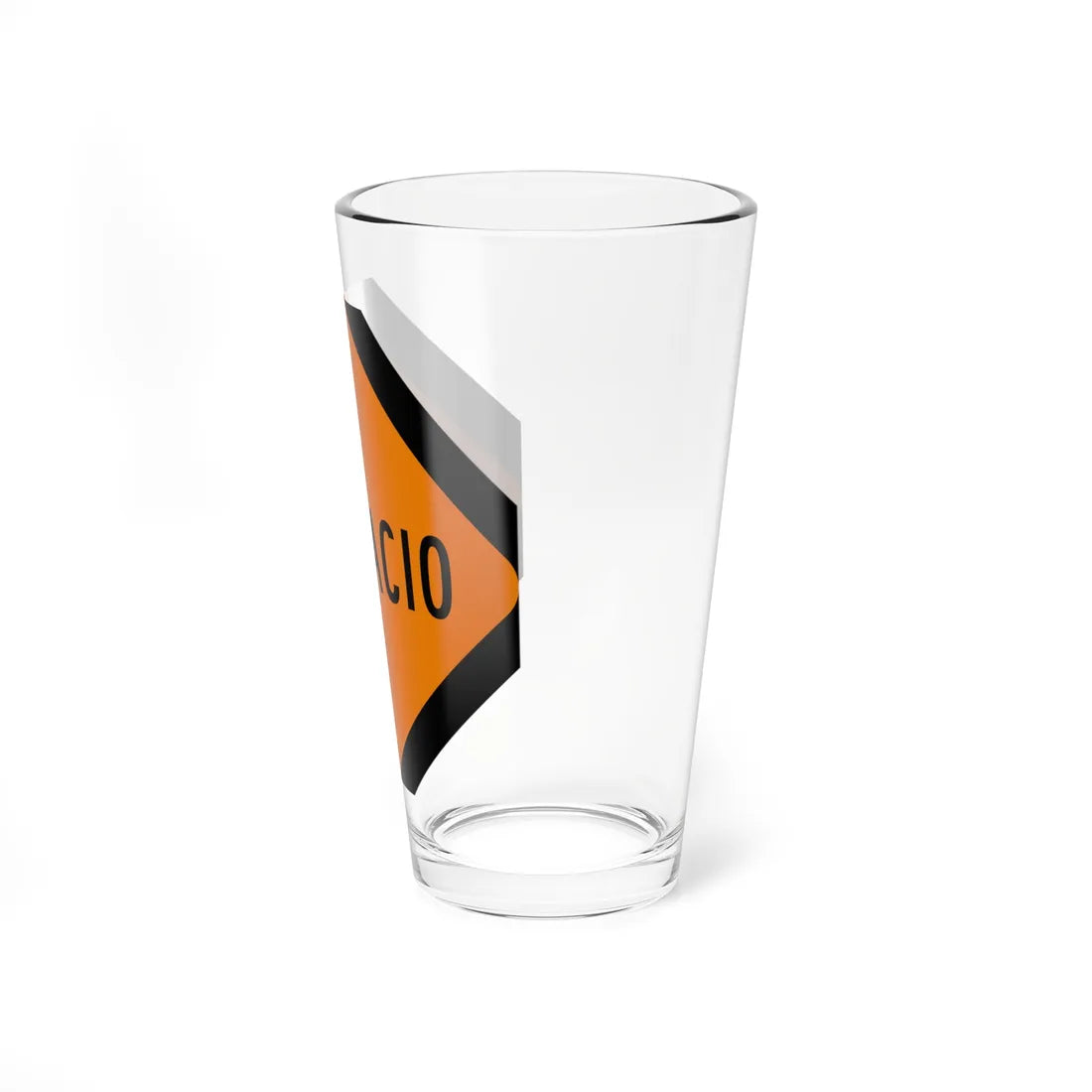 MUTCD-PR CW20-8 (Puerto Rico) (Road Sign) Pint Glass 16oz - Go Mug Yourself