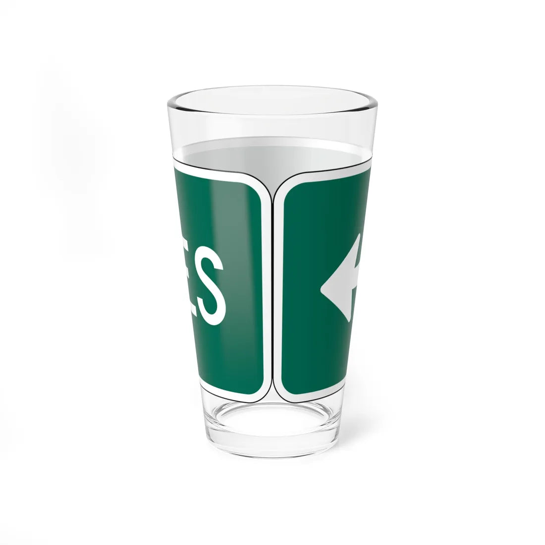 MUTCD-PR D1-1 (Puerto Rico) (Road Sign) Pint Glass 16oz - Go Mug Yourself