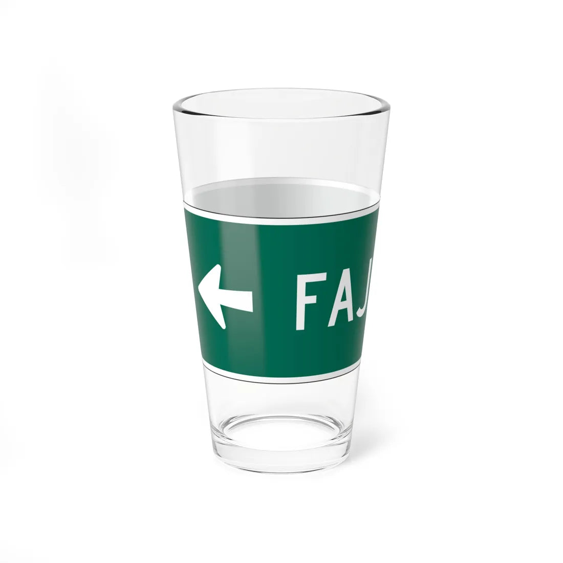 MUTCD-PR D1-1a (Puerto Rico) (Road Sign) Pint Glass 16oz - Go Mug Yourself