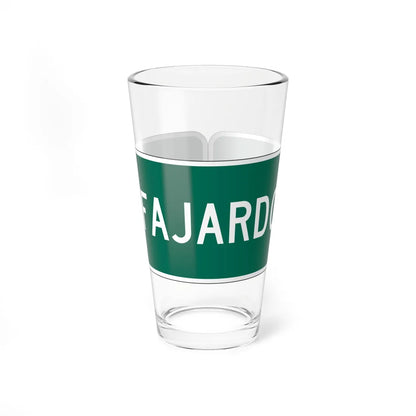 MUTCD-PR D1-1a (Puerto Rico) (Road Sign) Pint Glass 16oz - Go Mug Yourself