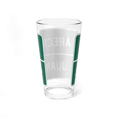 MUTCD-PR D1-2 (Puerto Rico) (Road Sign) Pint Glass 16oz - Go Mug Yourself