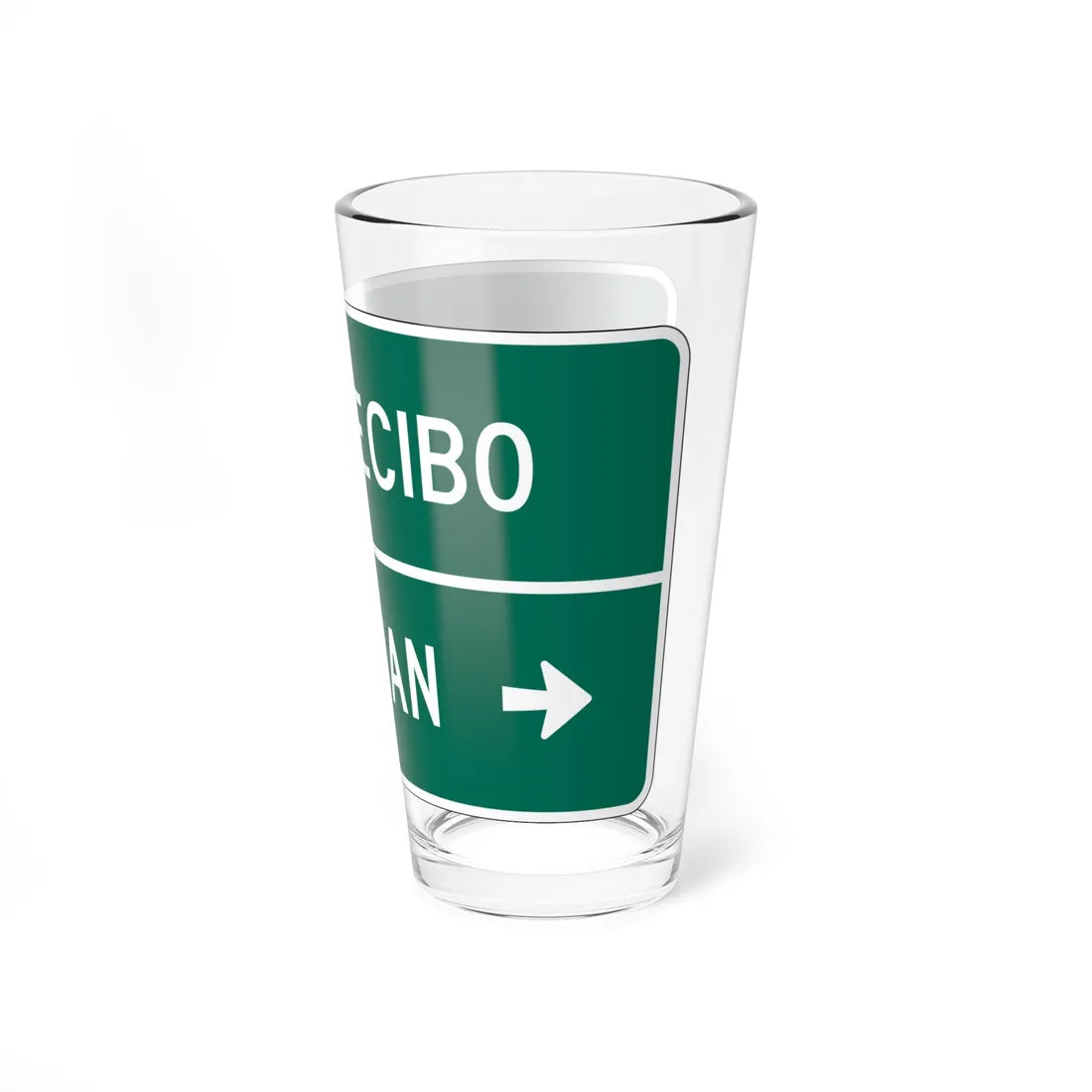 MUTCD-PR D1-2 (Puerto Rico) (Road Sign) Pint Glass 16oz - Go Mug Yourself