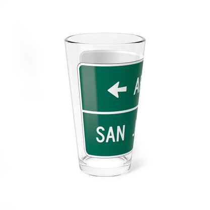 MUTCD-PR D1-2 (Puerto Rico) (Road Sign) Pint Glass 16oz - Go Mug Yourself
