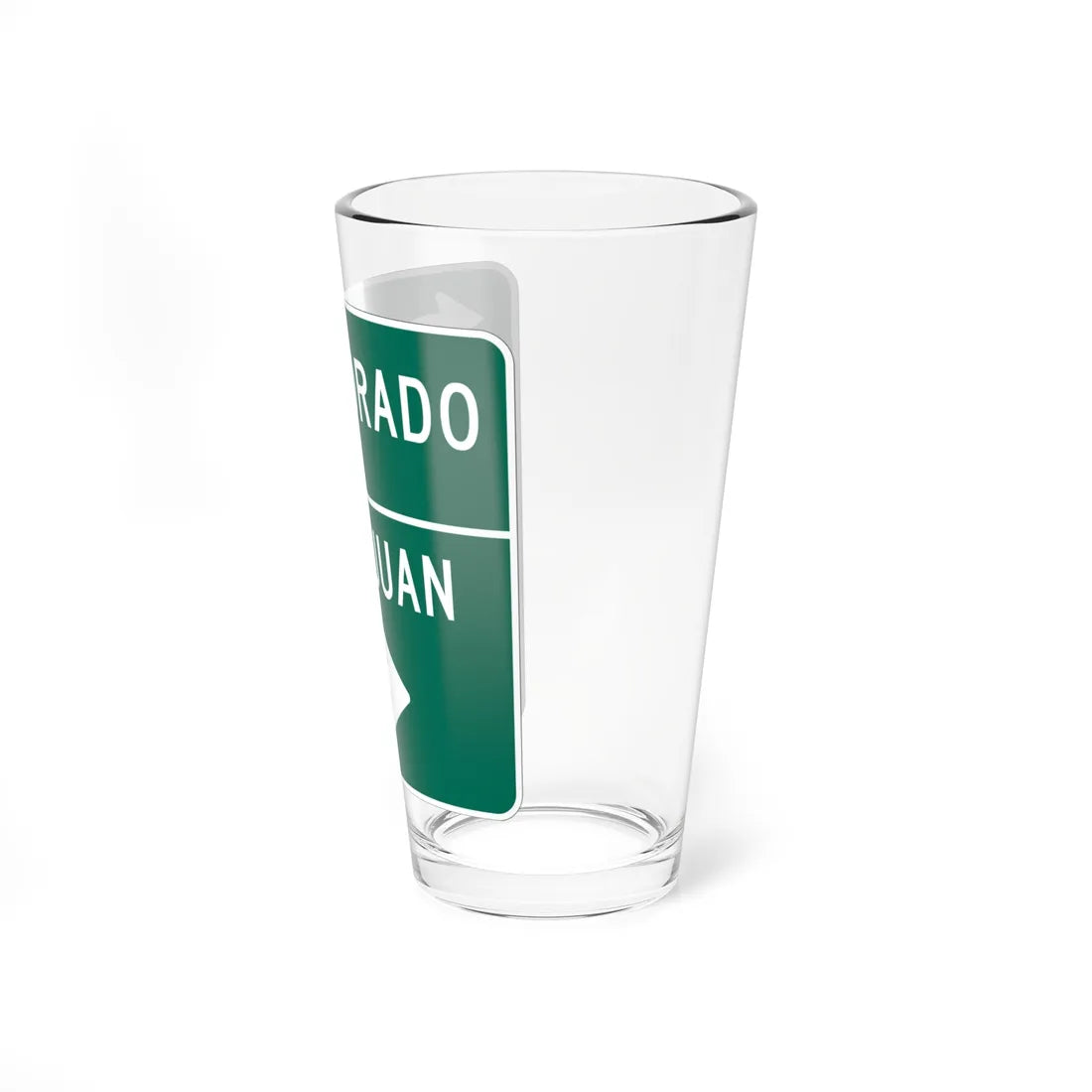MUTCD-PR D1-2d (Puerto Rico) (Road Sign) Pint Glass 16oz - Go Mug Yourself