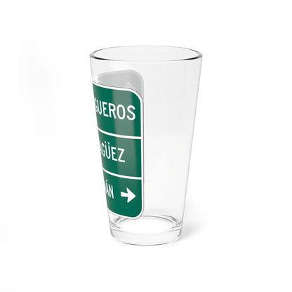 MUTCD-PR D1-3 (Puerto Rico) (Road Sign) Pint Glass 16oz - Go Mug Yourself
