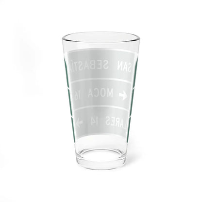MUTCD-PR D1-3a (Puerto Rico) (Road Sign) Pint Glass 16oz - Go Mug Yourself
