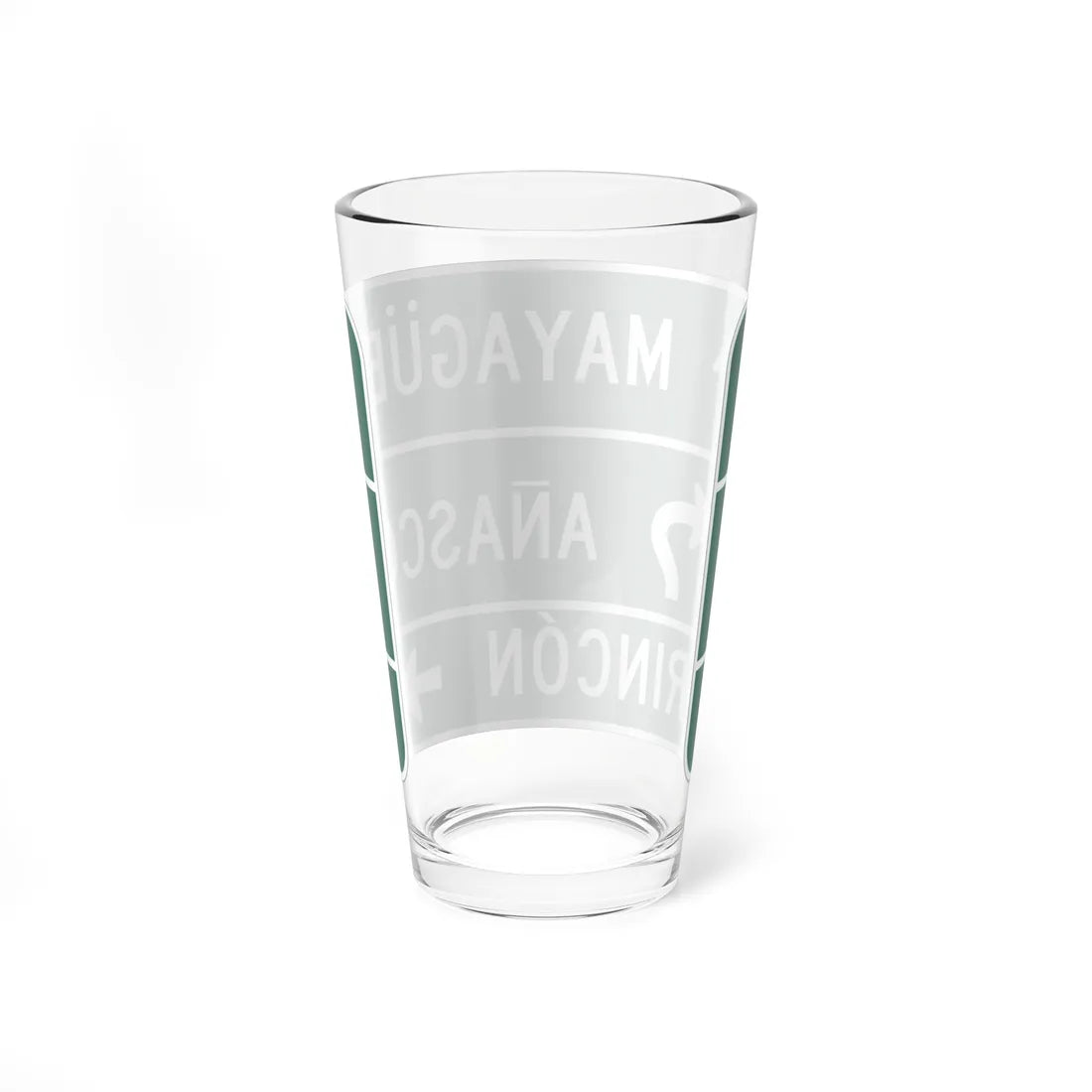 MUTCD-PR D1-3d (Puerto Rico) (Road Sign) Pint Glass 16oz - Go Mug Yourself