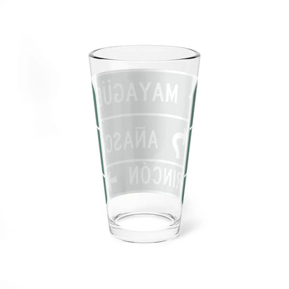 MUTCD-PR D1-3d (Puerto Rico) (Road Sign) Pint Glass 16oz - Go Mug Yourself