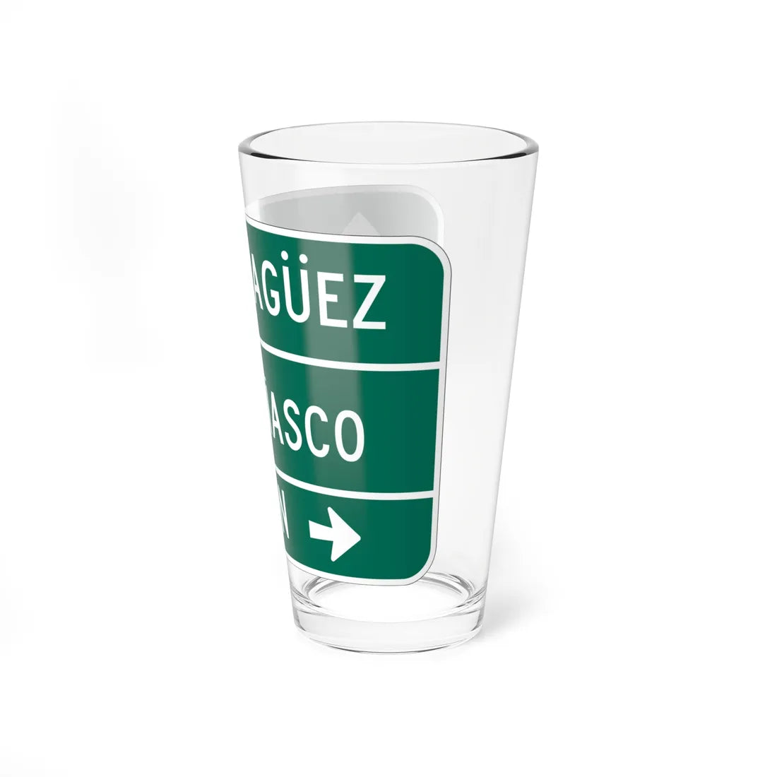 MUTCD-PR D1-3d (Puerto Rico) (Road Sign) Pint Glass 16oz - Go Mug Yourself
