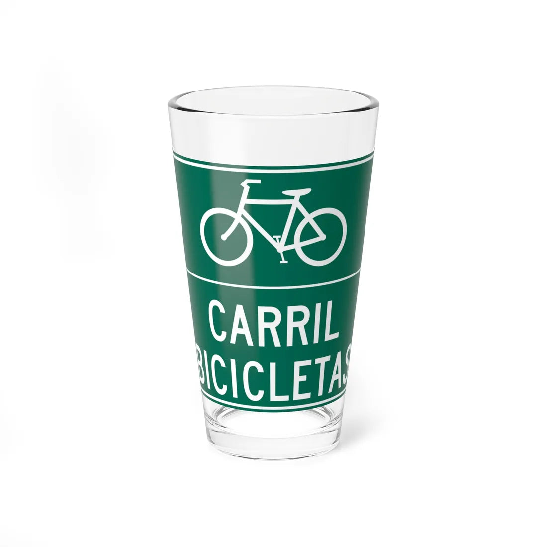 MUTCD-PR D11-1 (Puerto Rico) (Road Sign) Pint Glass 16oz 16oz - Go Mug Yourself