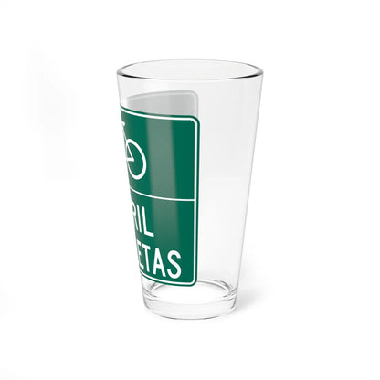 MUTCD-PR D11-1 (Puerto Rico) (Road Sign) Pint Glass 16oz - Go Mug Yourself
