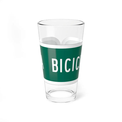 MUTCD-PR D11-1bP (Puerto Rico) (Road Sign) Pint Glass 16oz 16oz - Go Mug Yourself