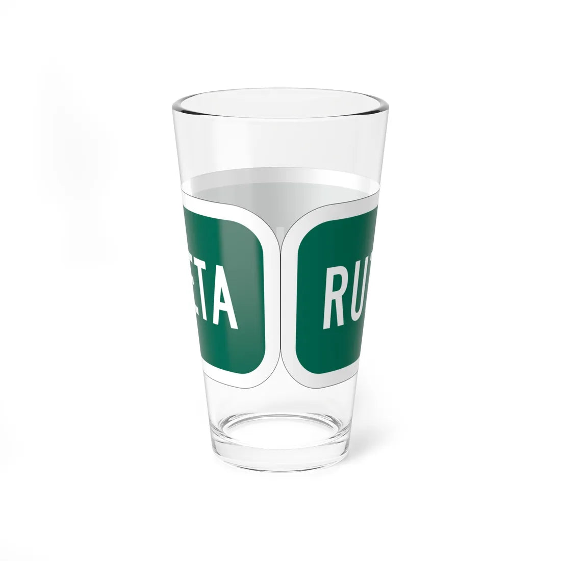 MUTCD-PR D11-1bP (Puerto Rico) (Road Sign) Pint Glass 16oz - Go Mug Yourself