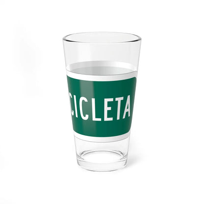 MUTCD-PR D11-1bP (Puerto Rico) (Road Sign) Pint Glass 16oz - Go Mug Yourself