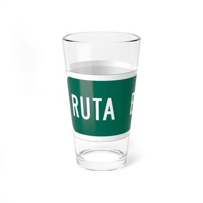 MUTCD-PR D11-1bP (Puerto Rico) (Road Sign) Pint Glass 16oz - Go Mug Yourself